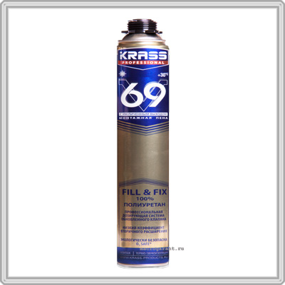 Krass пена монтажная Professional V69 пистолетная